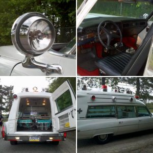 1973 Cadillac Miller-Meteor Lifeliner Ambulance.