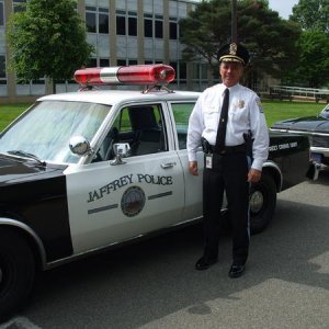 My 1988 M-body Grand Fury with Jaffrey NH Police Department graphics during Washington, DC 2009 Police Memorial Week. Photo is the Chief of United Sta